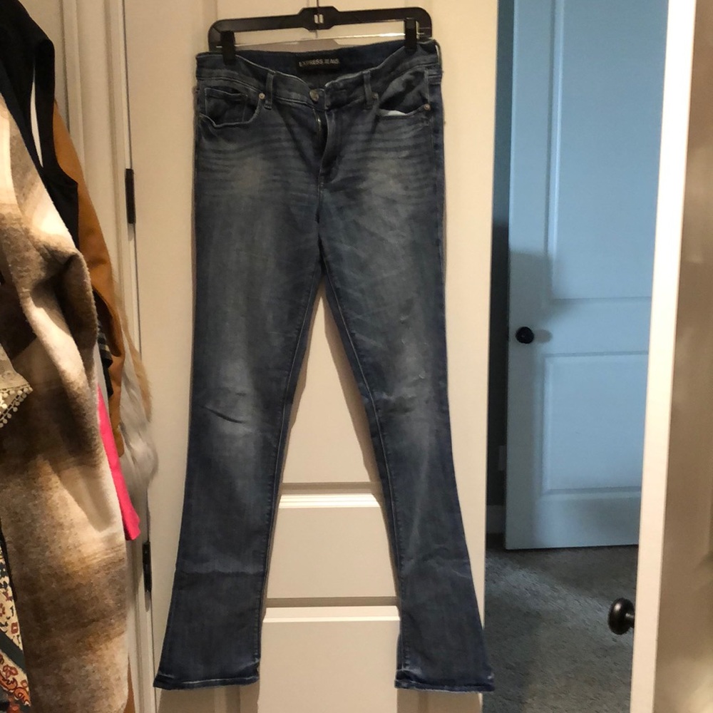Express mid rise sky scraper jeans